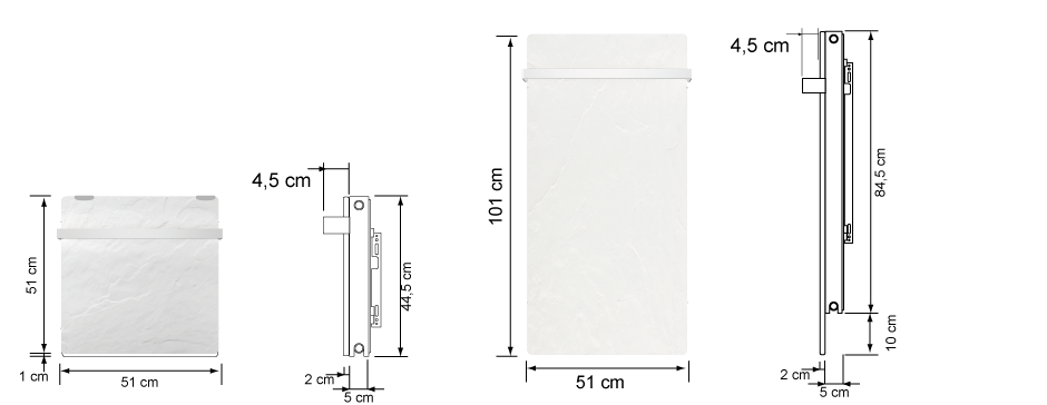 Dimensions S�che-serviettes water series